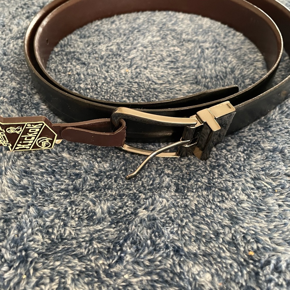 Black and Brown Leather Belt